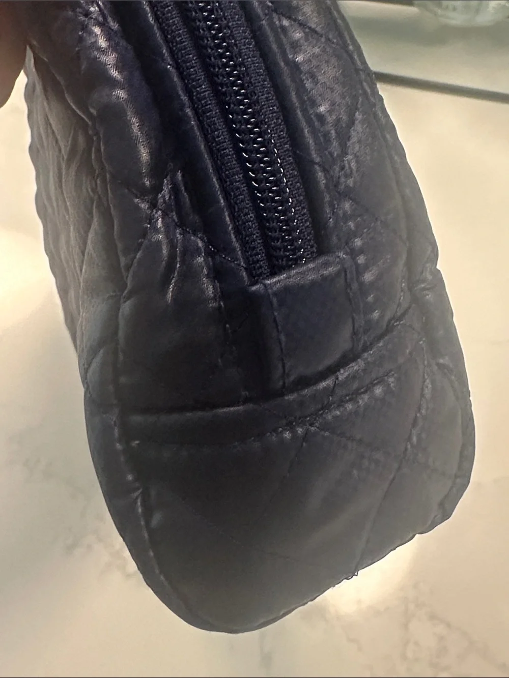 Oliver Thomas Quilted Small Makeup Pouch - Black